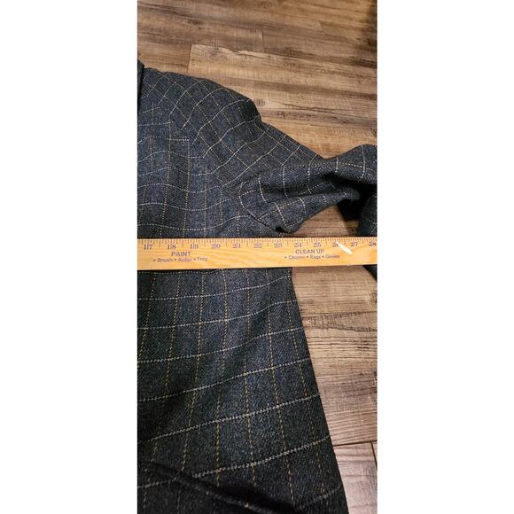 Vintage Ralph Lauren Wool Trench Coat Green Label See Pics Small hole sz 8 - Picture 6 of 8
